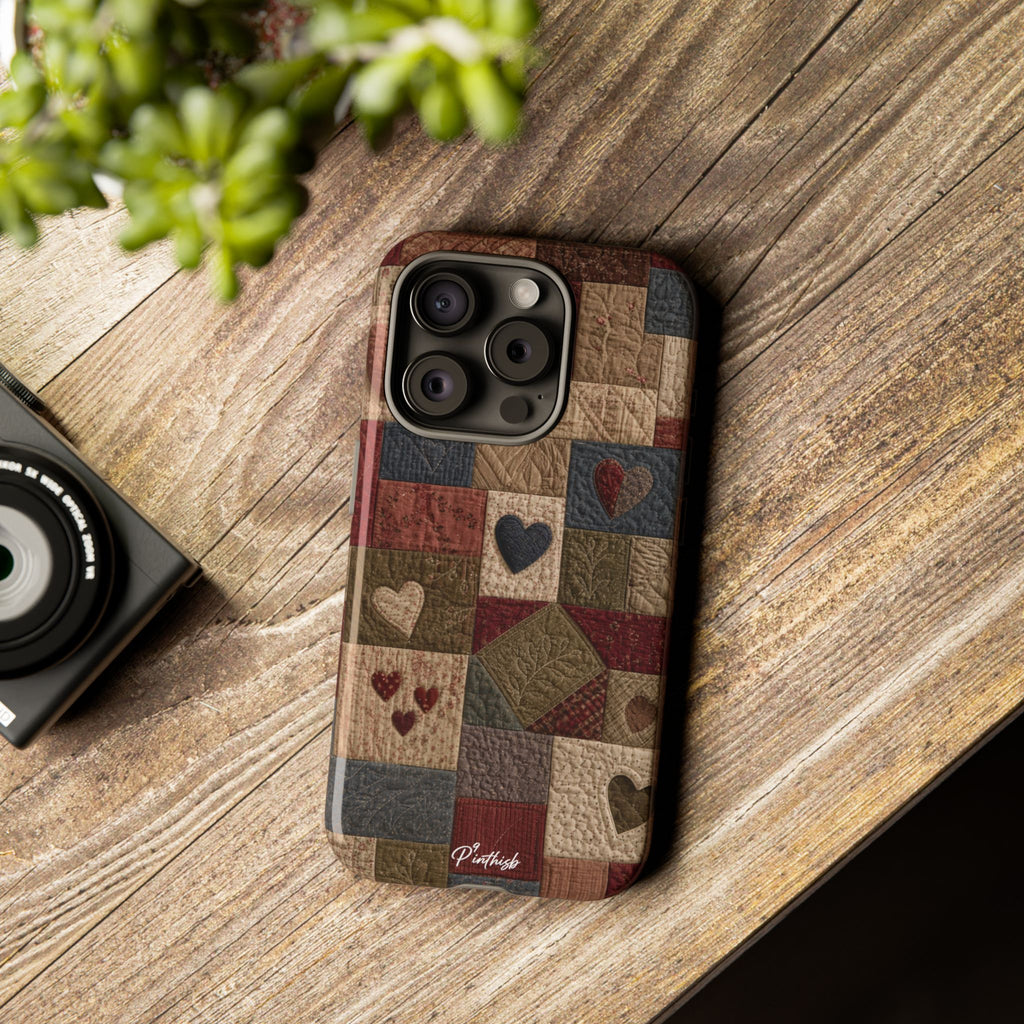 Patchwork Hearts Phone Case