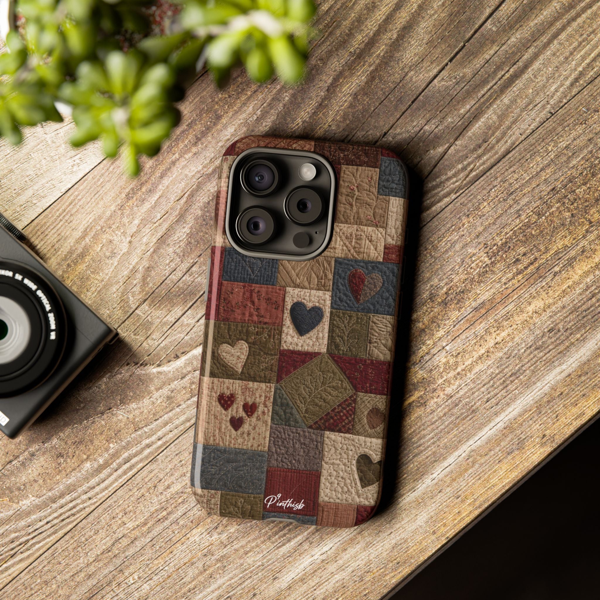 Patchwork Hearts Phone Case