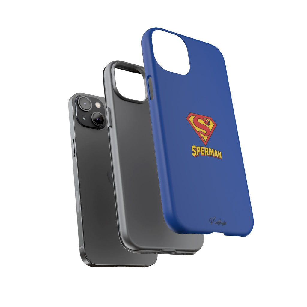 "SPERMAN" Parody Logo Tough Phone Case