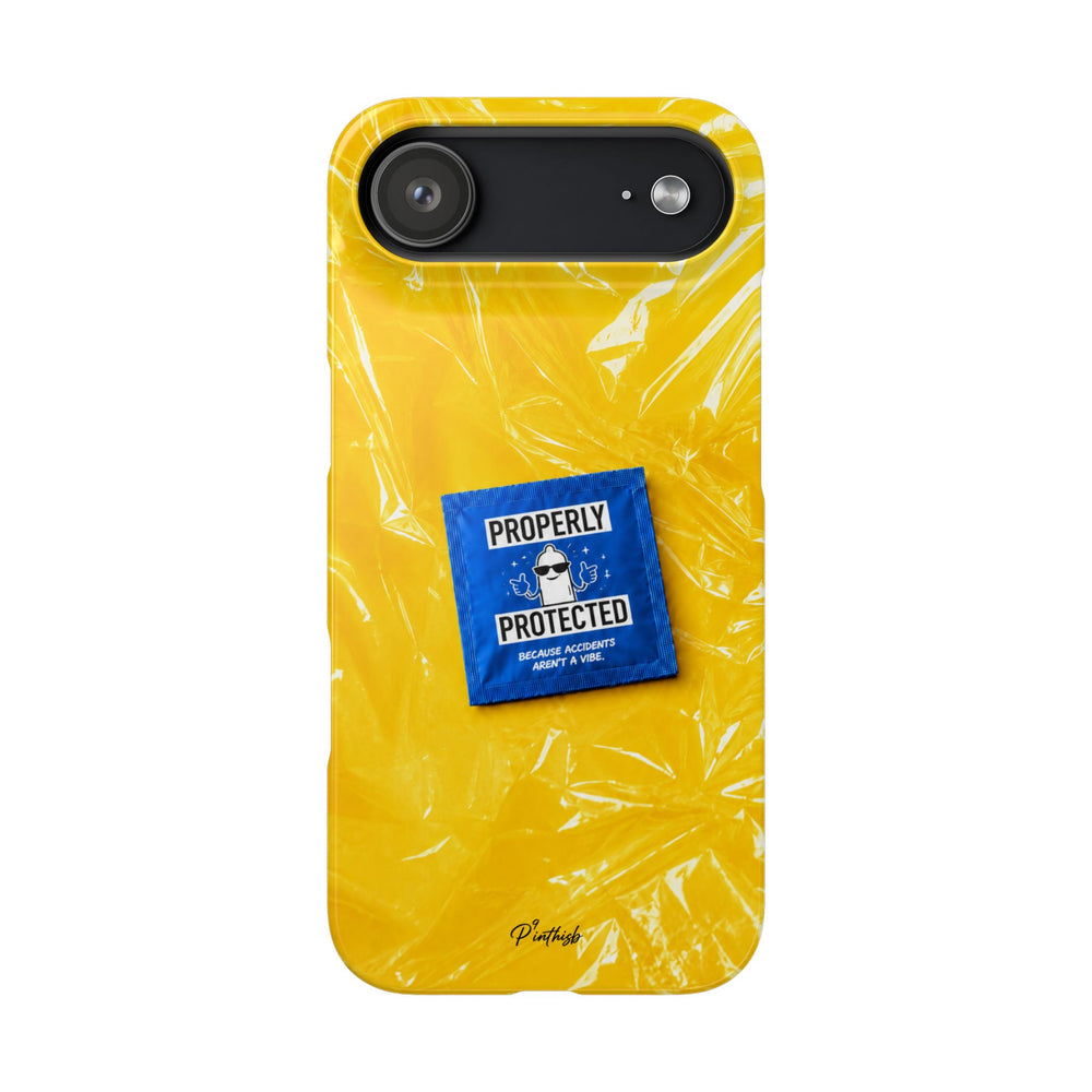 "Properly Protected" Graphic Snap Phone Case