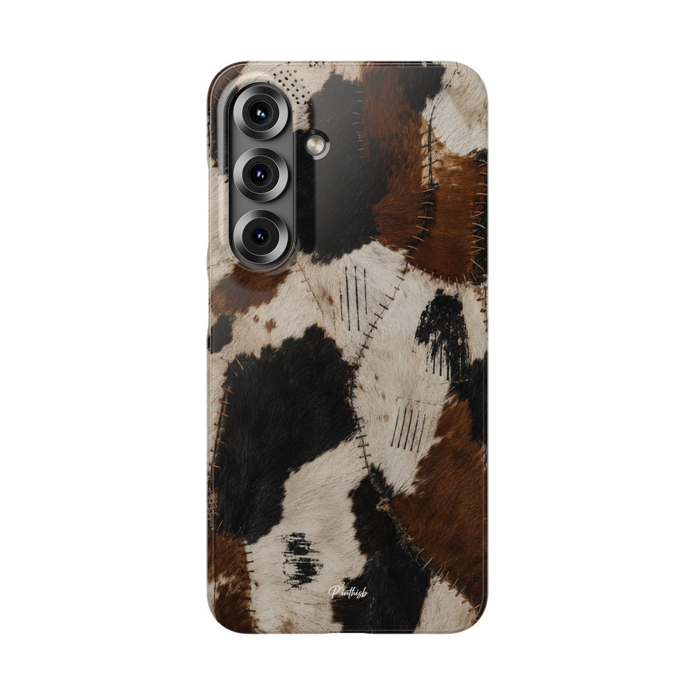 Brown & Black Animal Print Snap Case