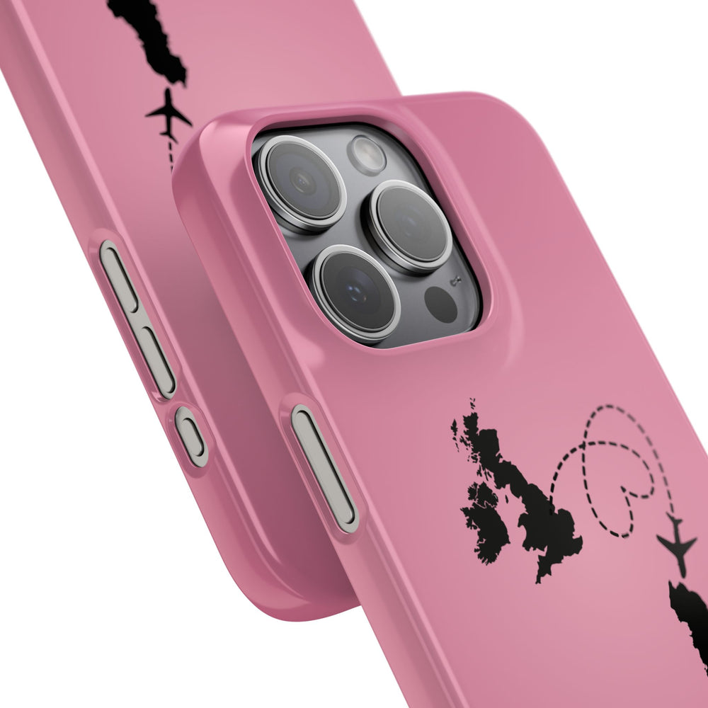 UK to Albania Pink Snap Phone Case