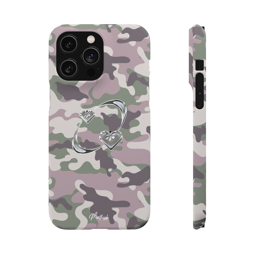 Camouflage Heart Snap Phone Case