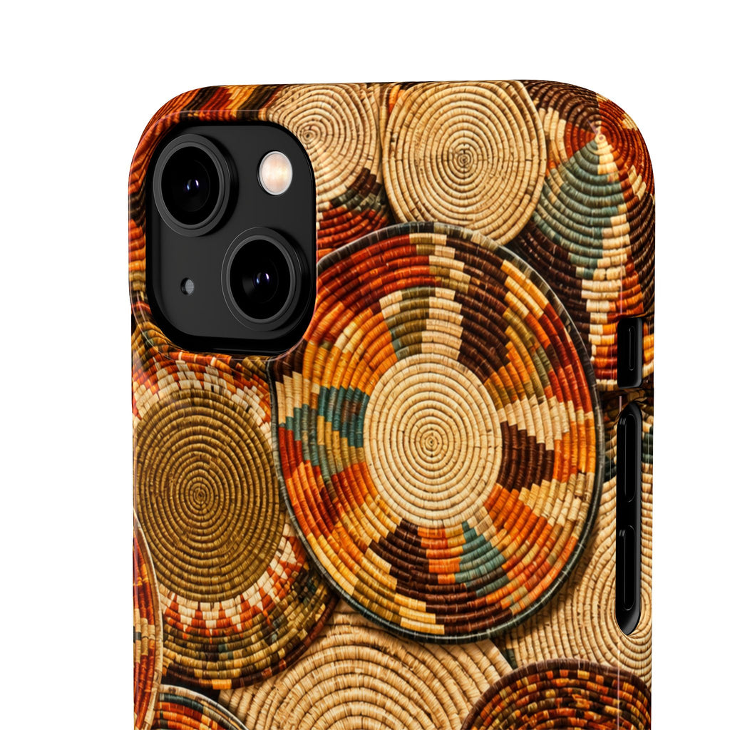 Bohemian Woven Basket Pattern Snap Case