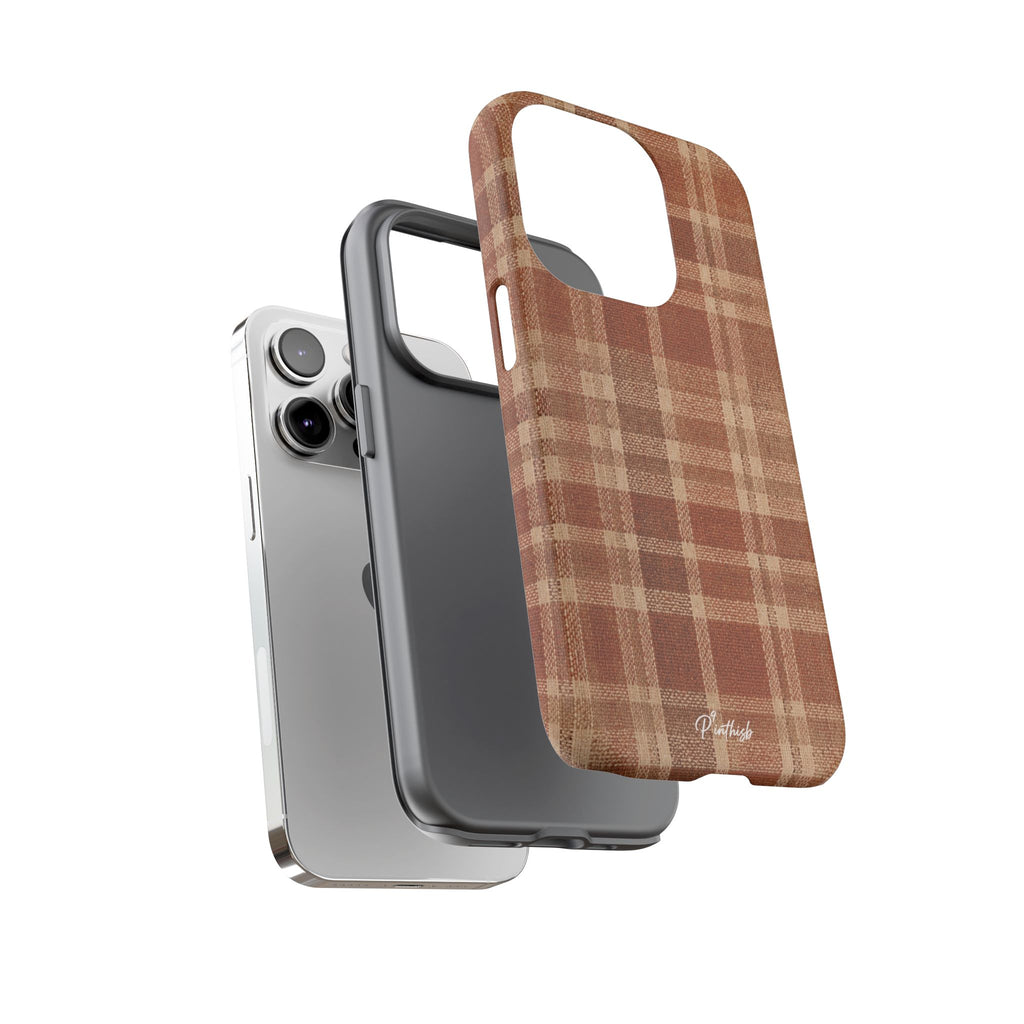 Rustic Brown Cozy Plaid Tough Case