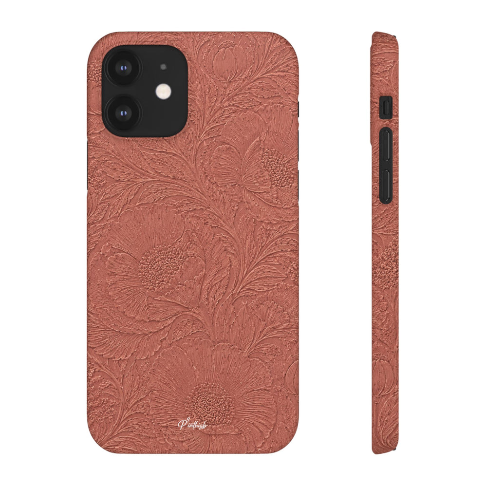 Embossed Floral Snap Case