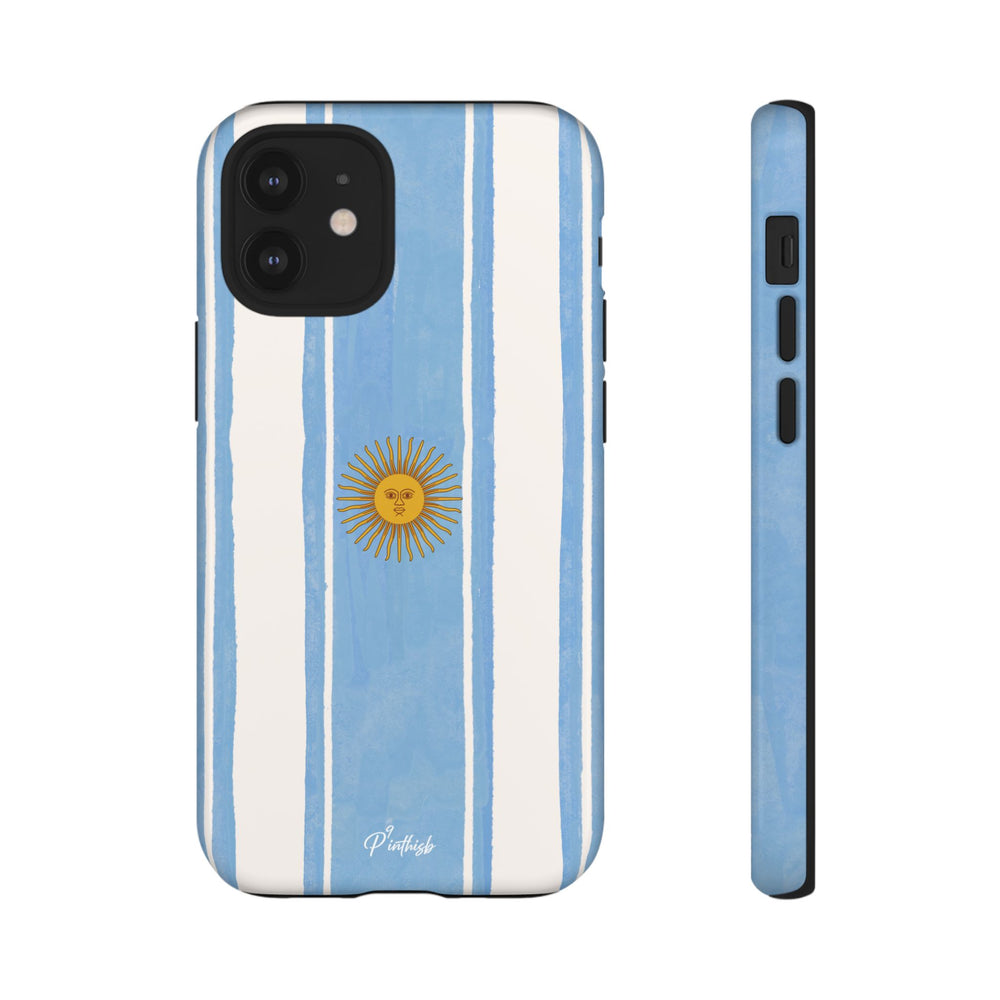 Argentina Flag Tough Phone Case – Blue White Striped Sun Protector