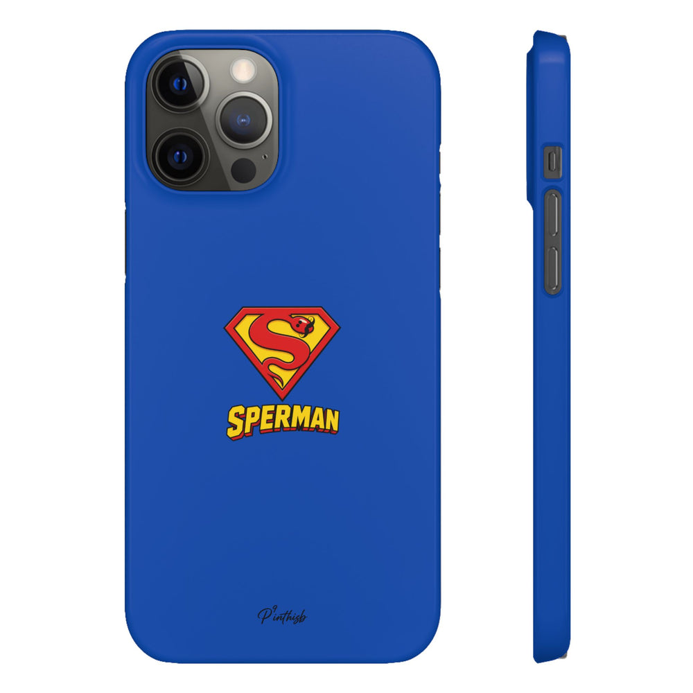 "SPERMAN" Parody Logo Snap Phone Case