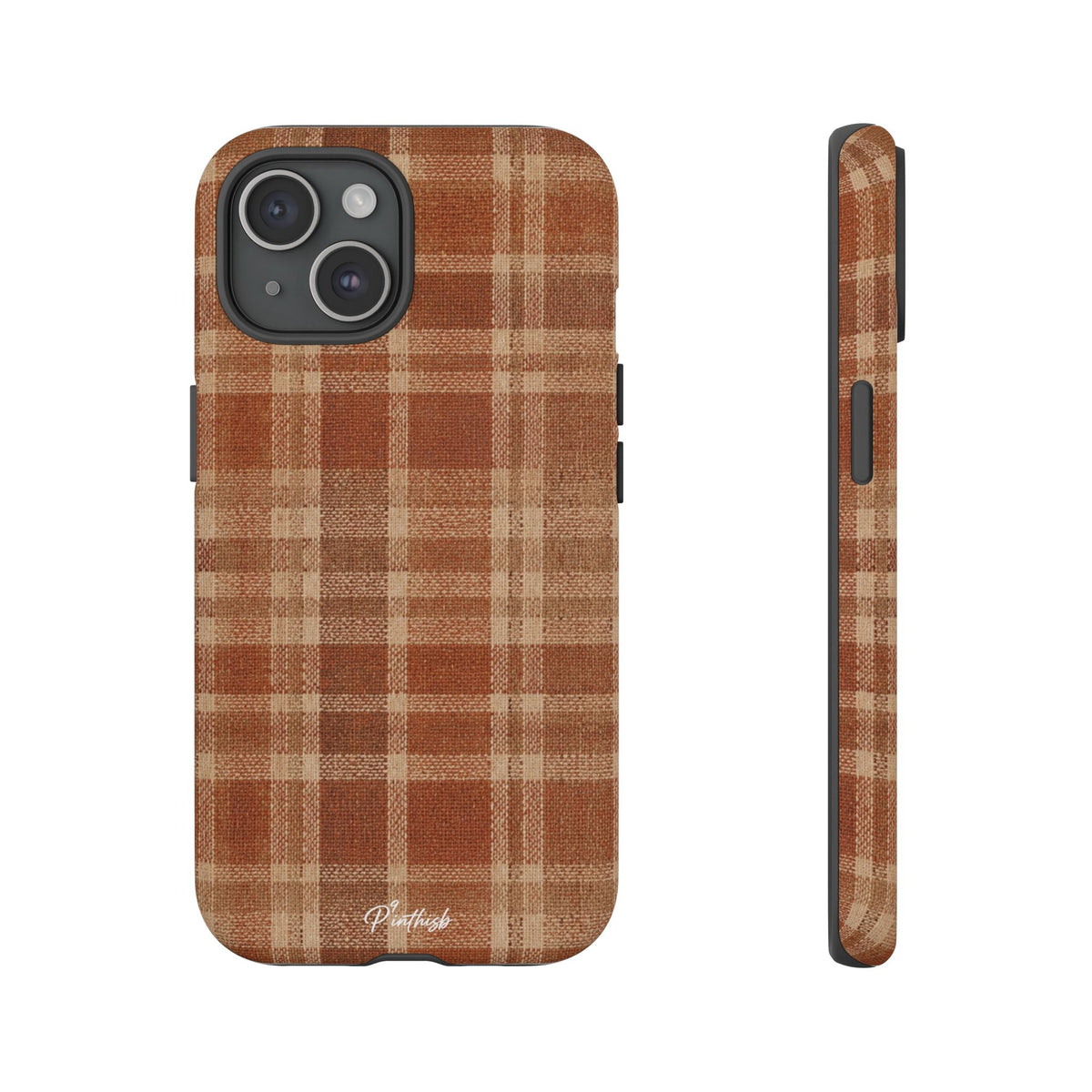 Rustic Brown Cozy Plaid Tough Case