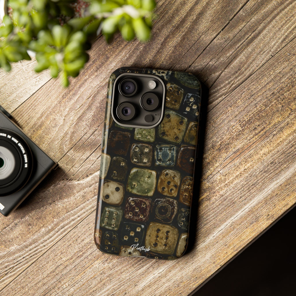 Vintage Dice Tile Phone Case