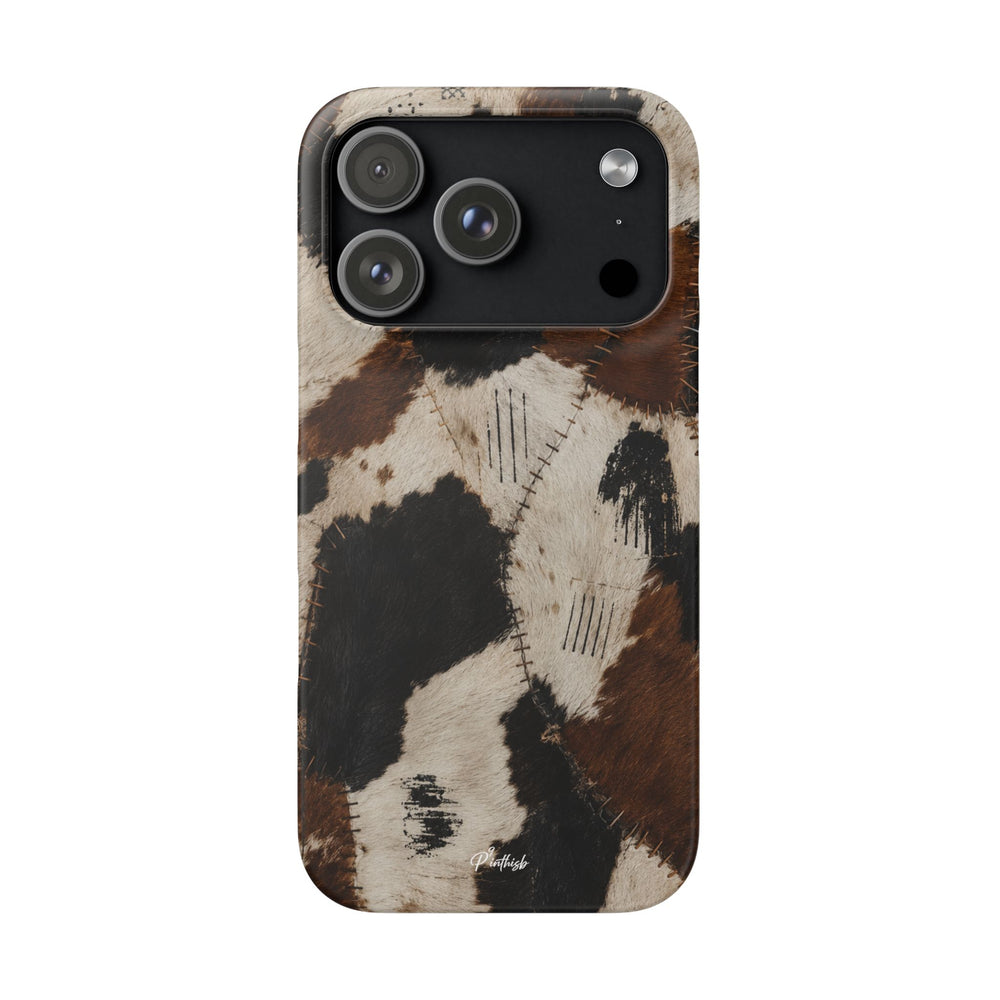 Brown & Black Animal Print Snap Case