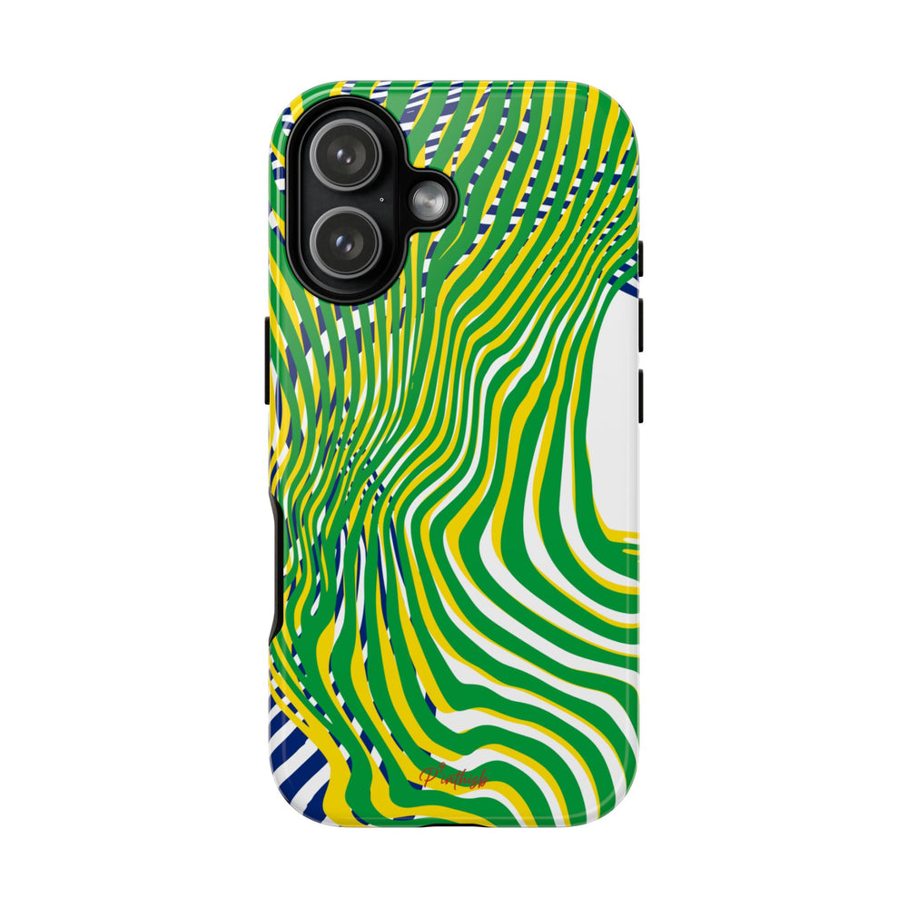 Abstract Green Wave Phone Case