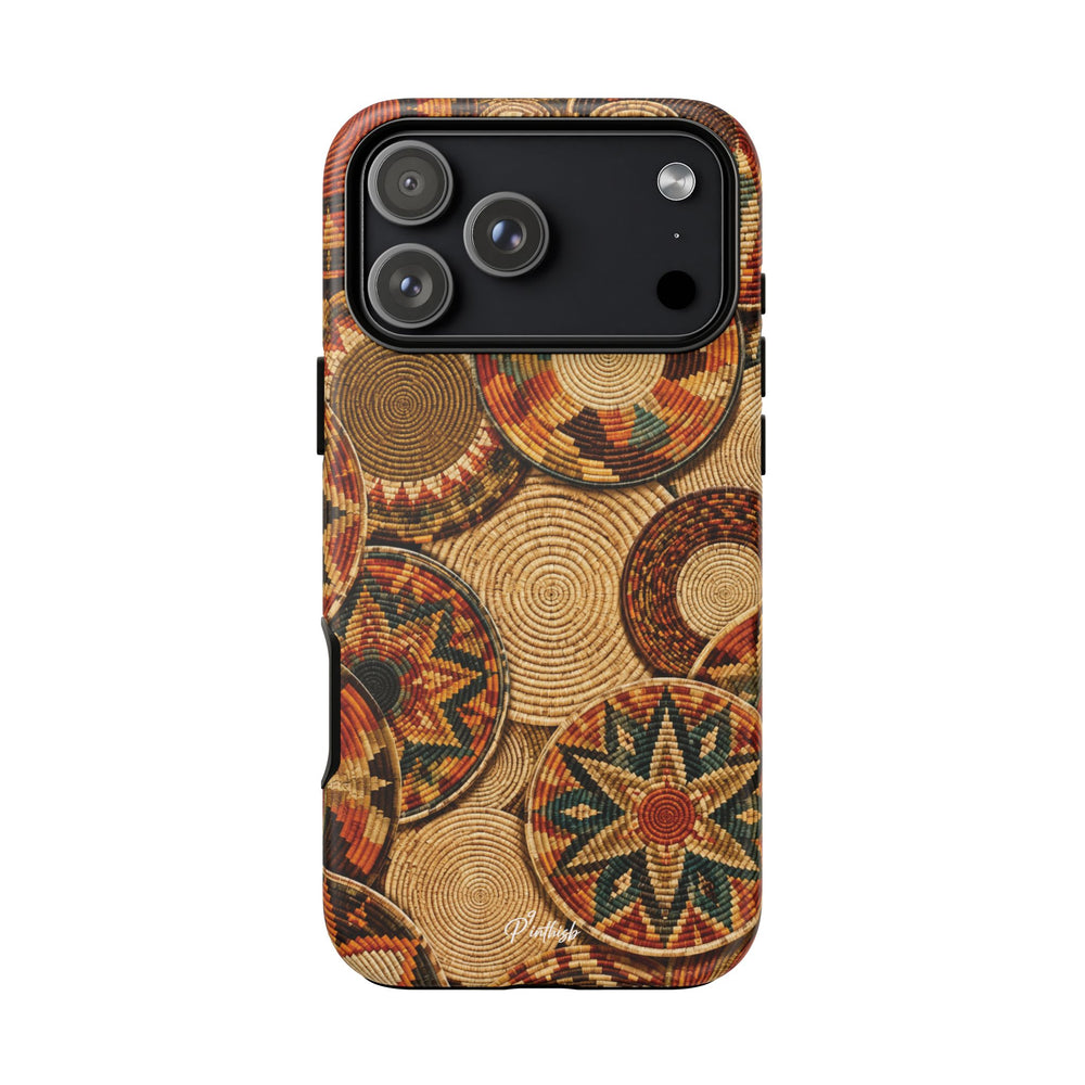 Bohemian Woven Basket Pattern Tough Case