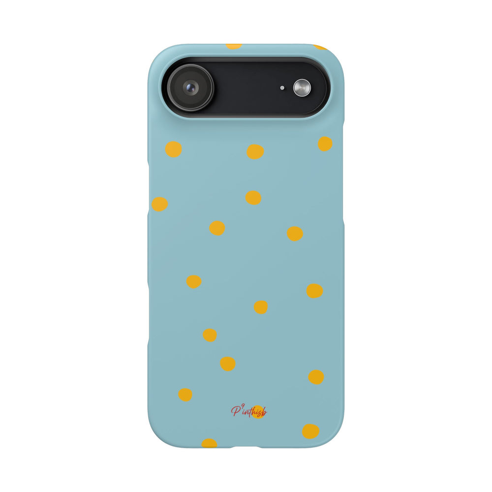 Blue & Yellow Polka Dot Snap Phone Case