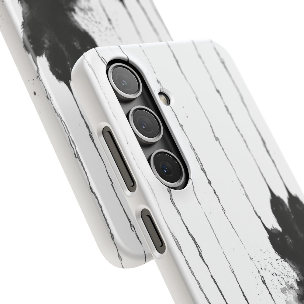 Black Ink Paw Print Snap Case