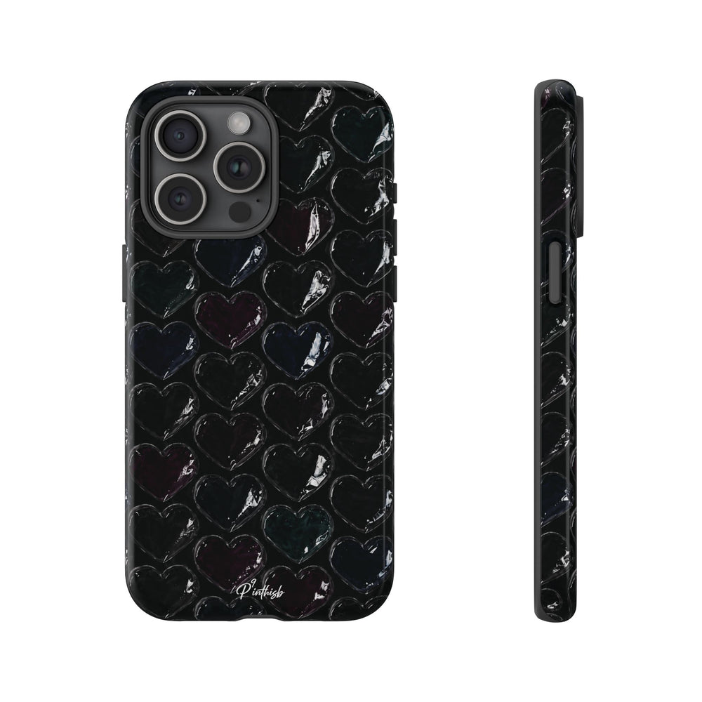 Black Pop Hearts Tough Case