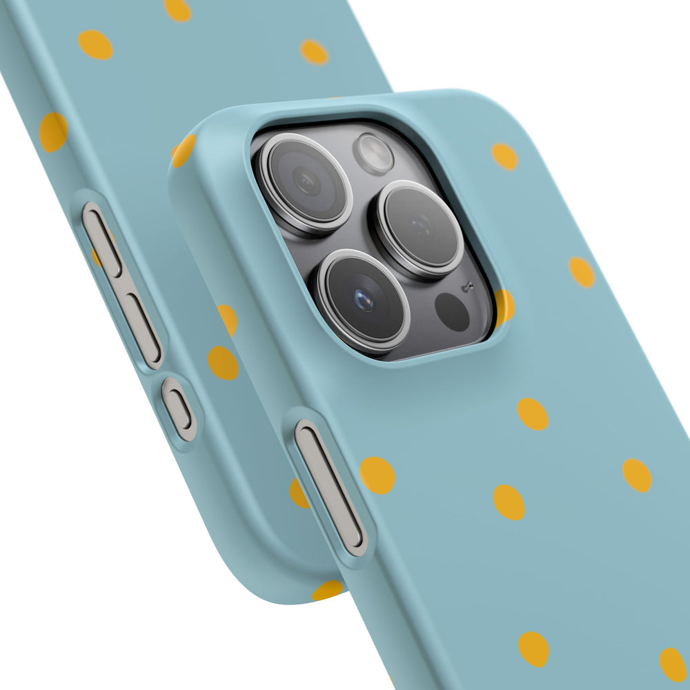 Blue & Yellow Polka Dot Snap Phone Case