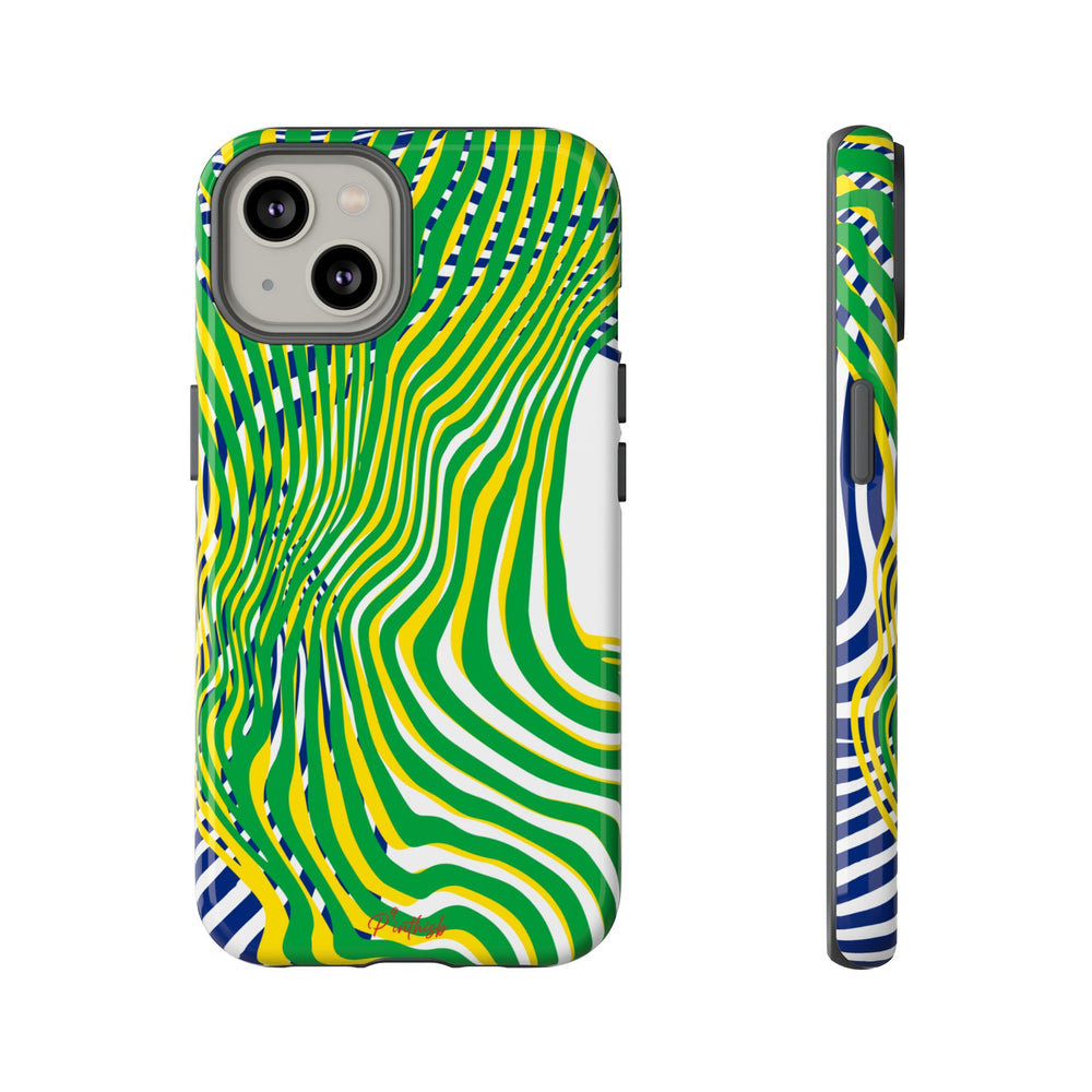 Abstract Green Wave Phone Case
