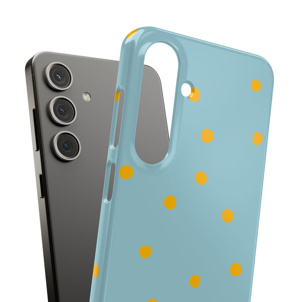 Blue & Yellow Polka Dot Snap Phone Case