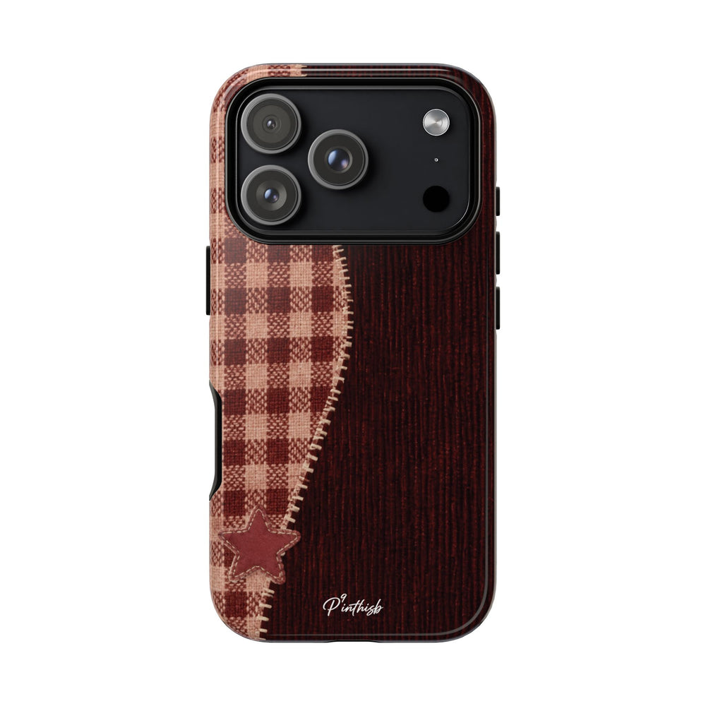 Rustic Plaid Stars Phone Case
