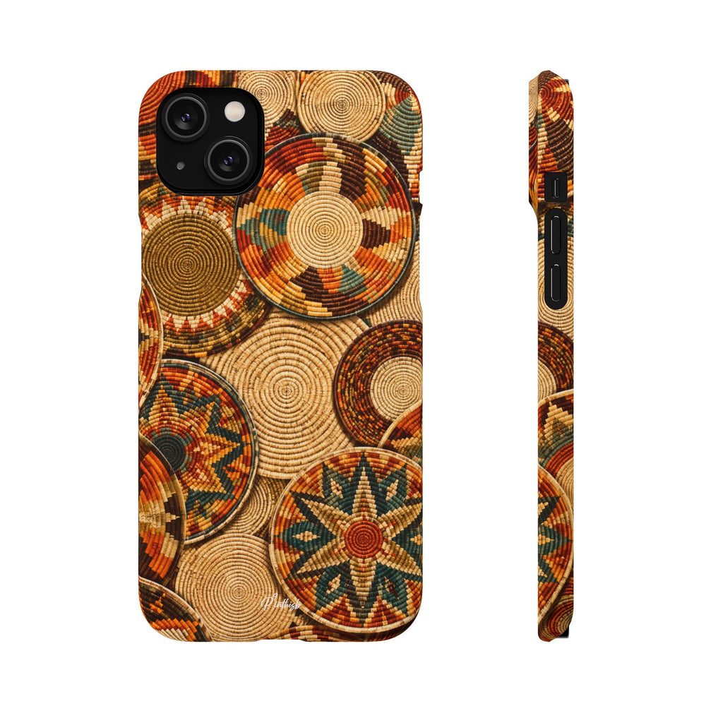 Bohemian Woven Basket Pattern Snap Case