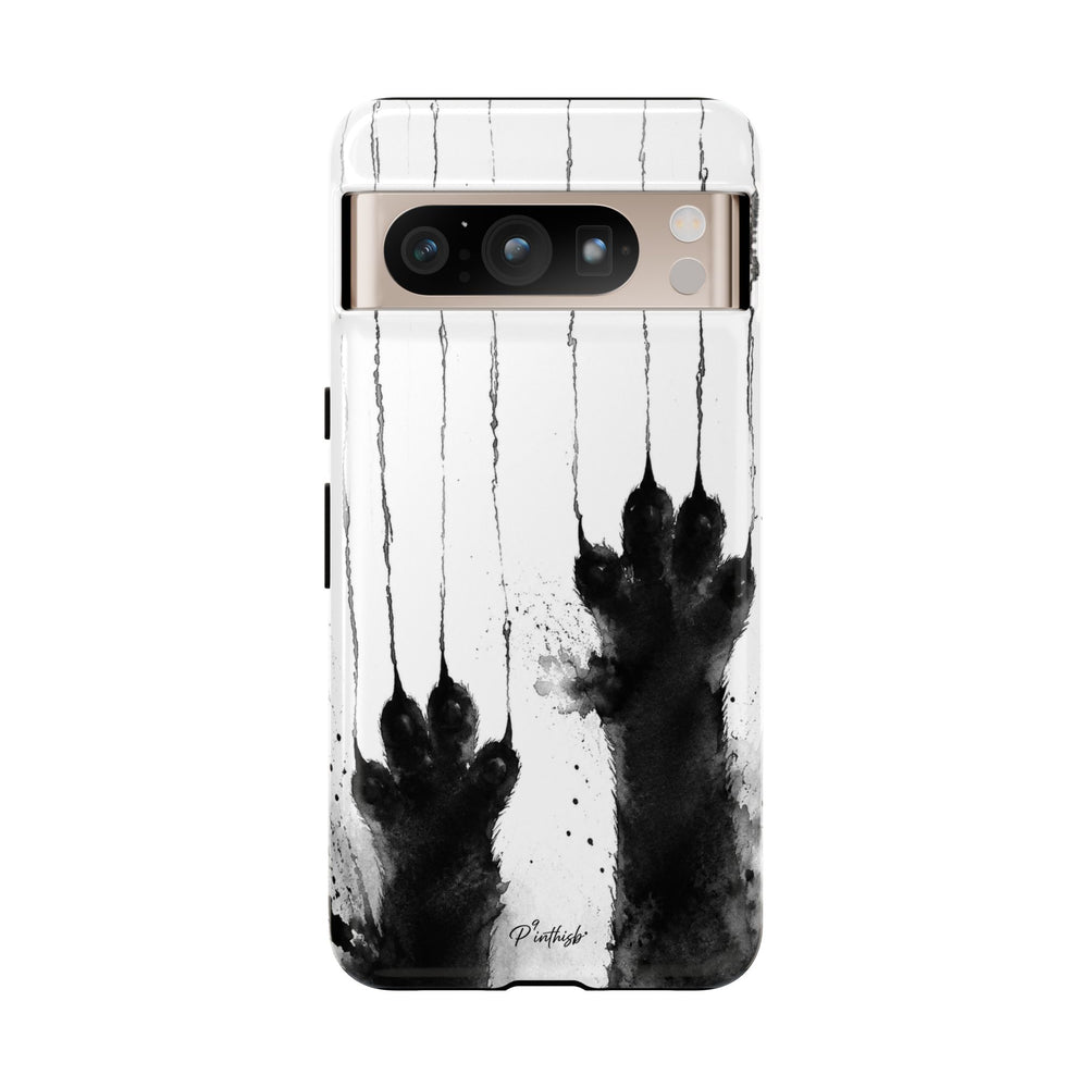Black Ink Paw Print Tough Case