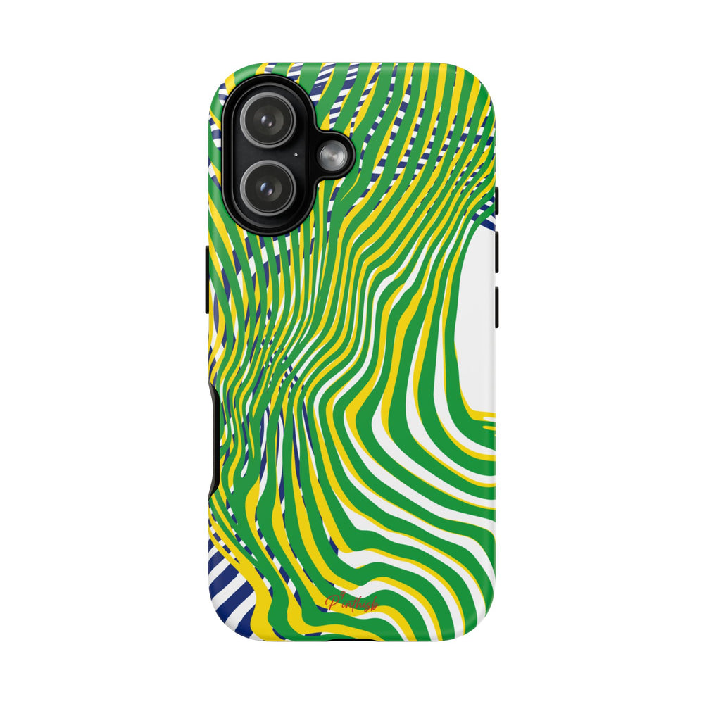 Abstract Green Wave Phone Case