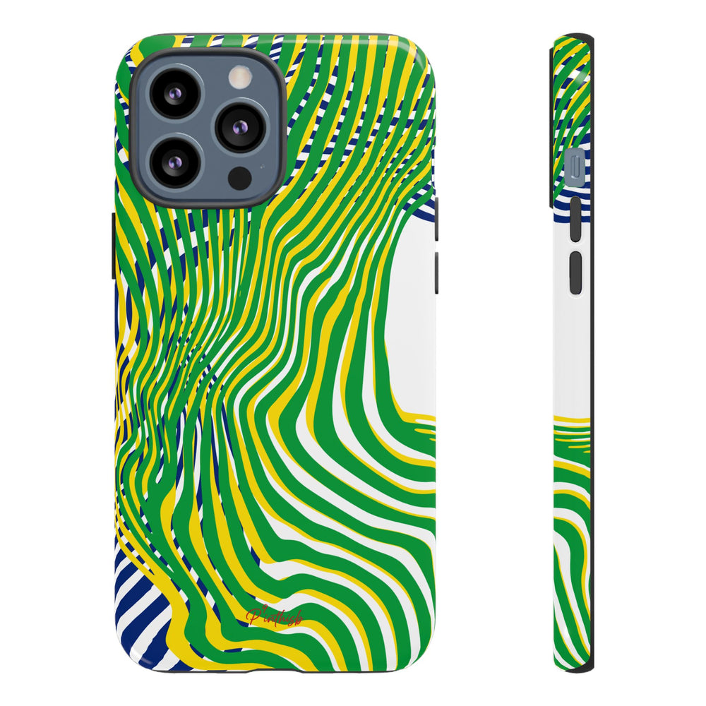 Abstract Green Wave Phone Case