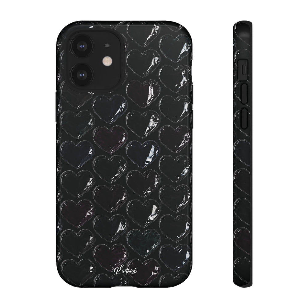 Black Pop Hearts Tough Case