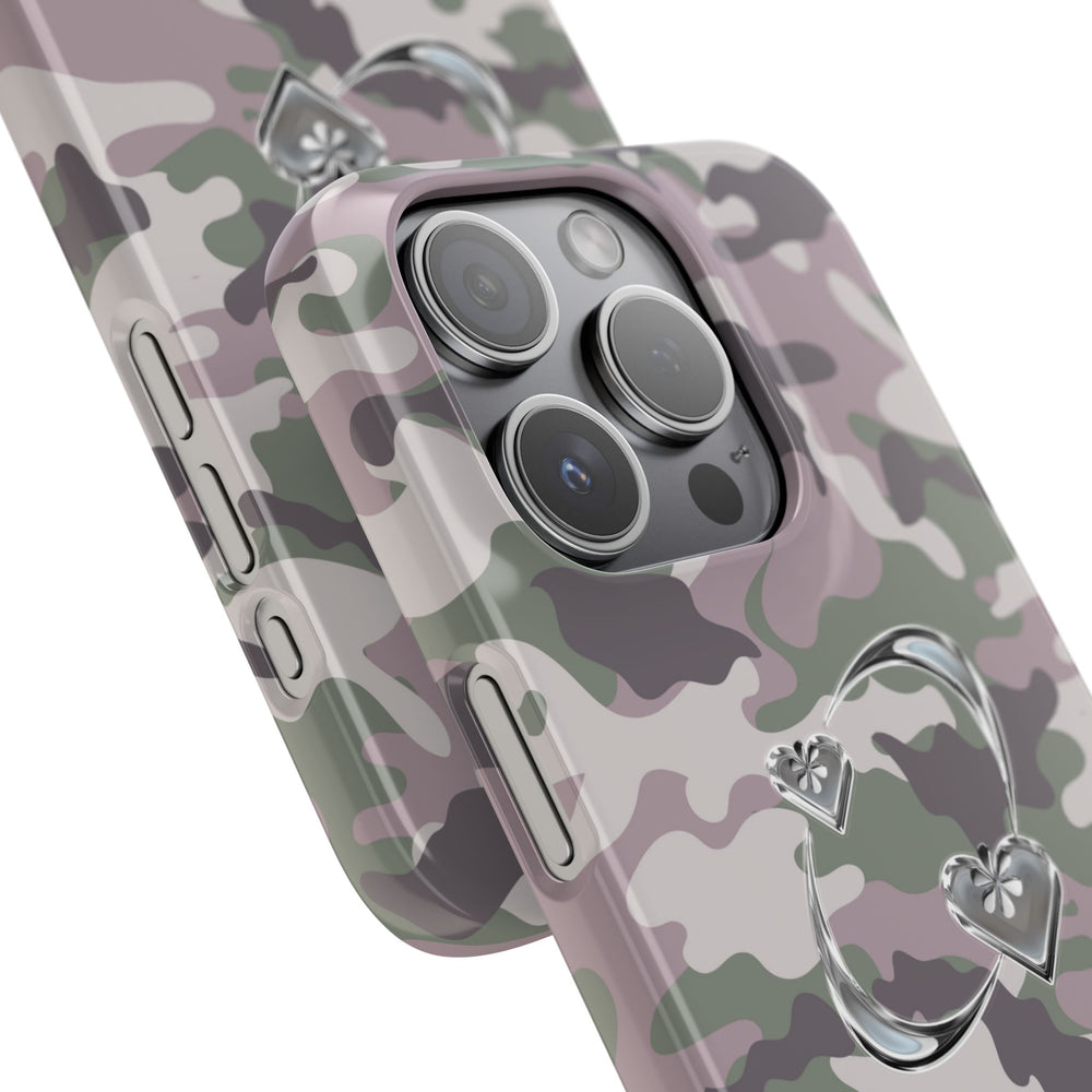 Camouflage Heart Snap Phone Case