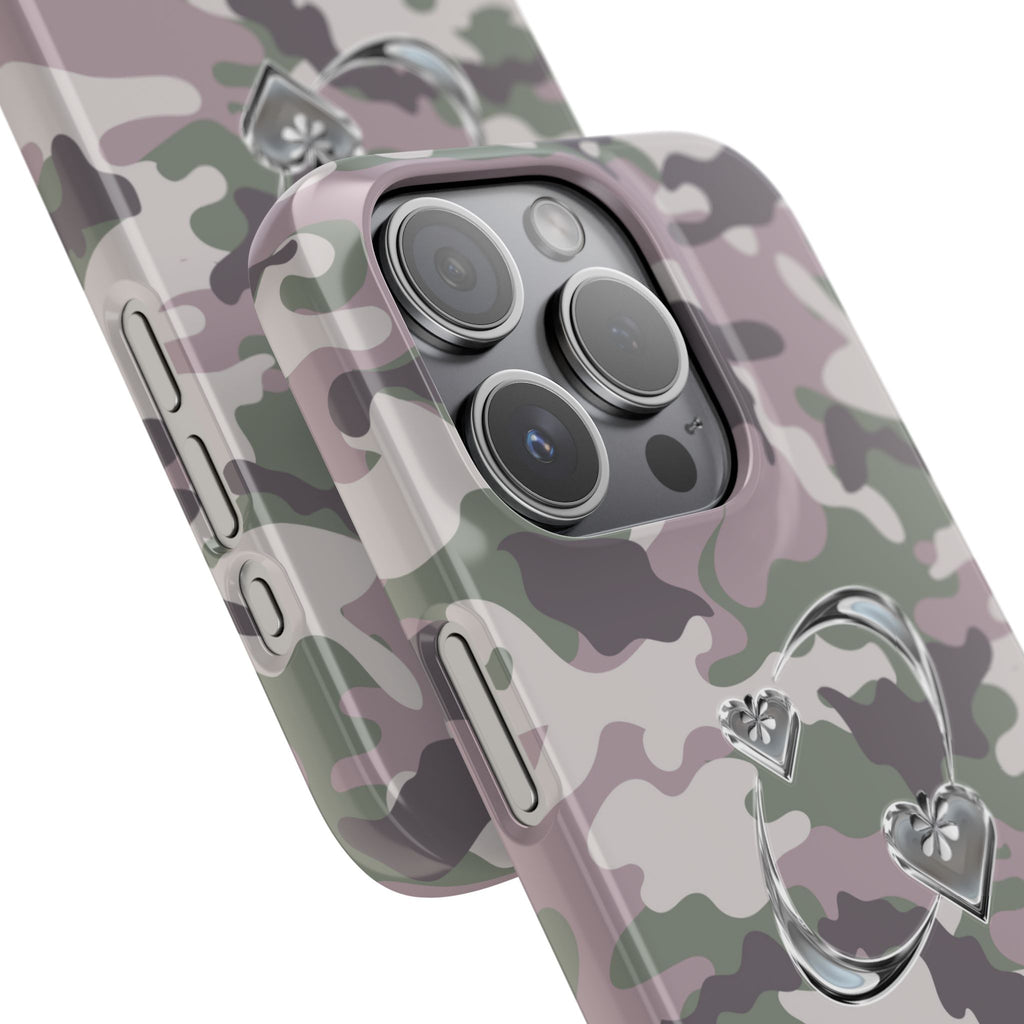 Camouflage Heart Snap Phone Case