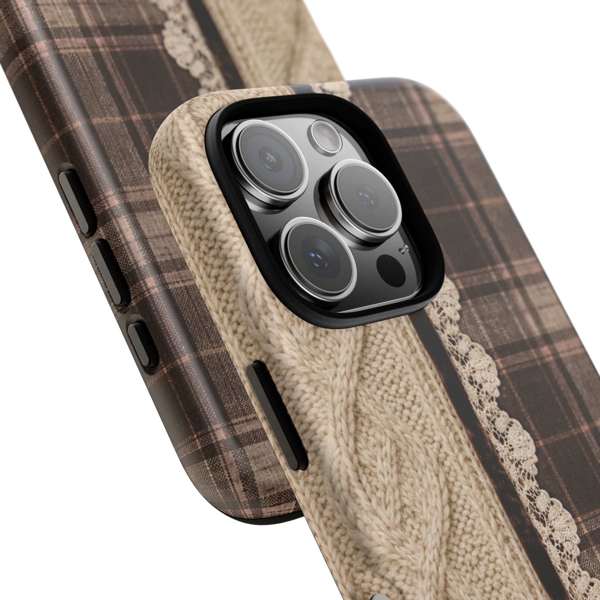 Cozy Plaid Knit Tough Phone Case