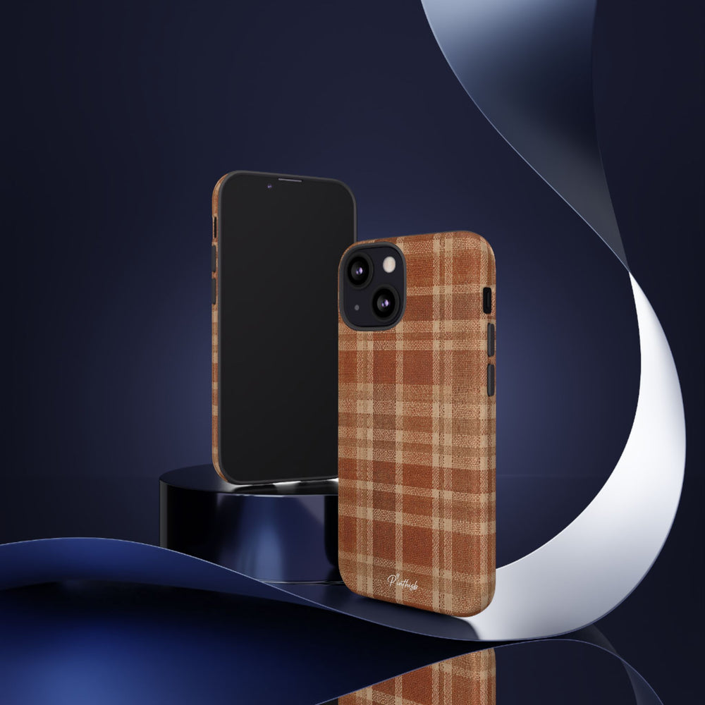 Rustic Brown Cozy Plaid Tough Case