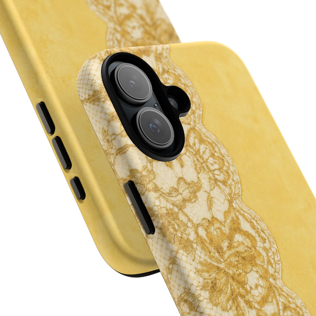 Yellow Vintage Lace Tough Case