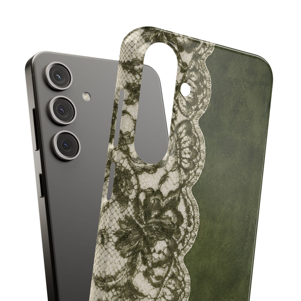 Olive Lace Snap Case