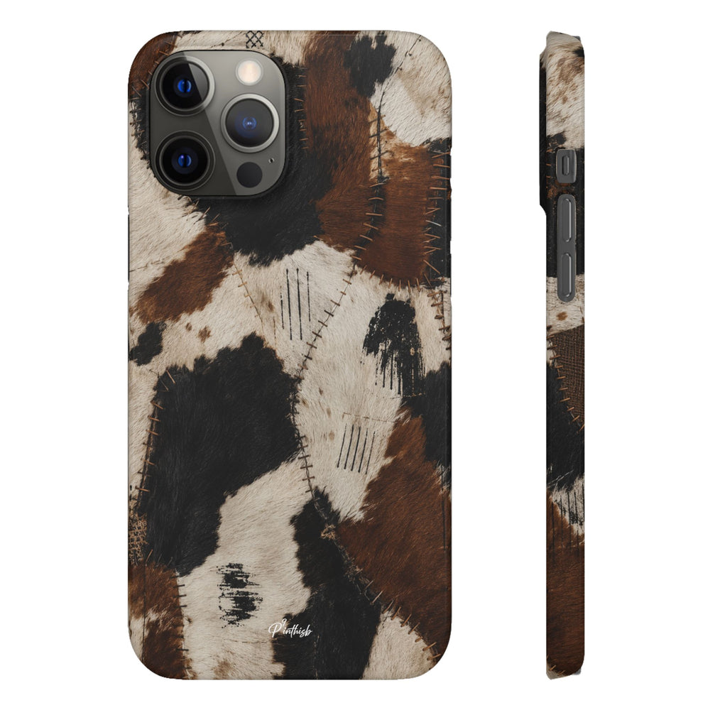 Brown & Black Animal Print Snap Case