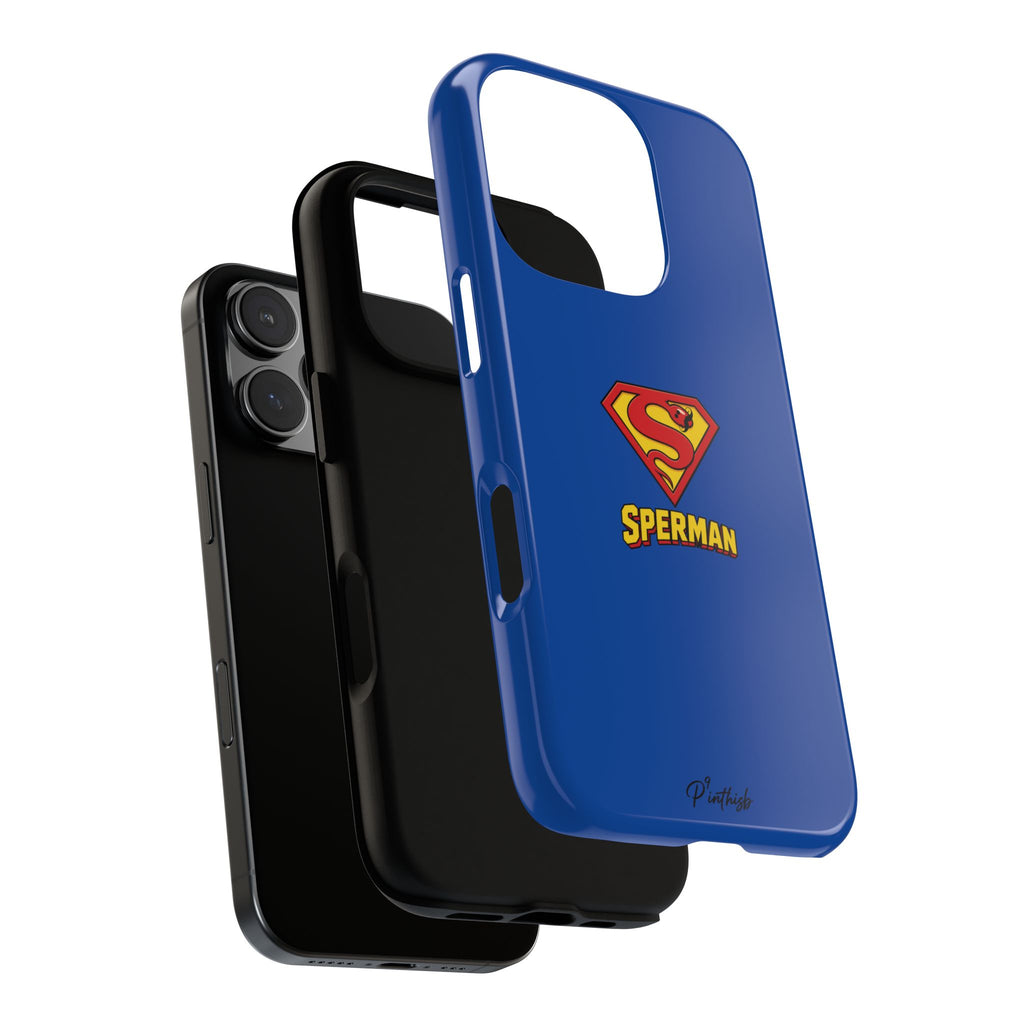 "SPERMAN" Parody Logo Tough Phone Case