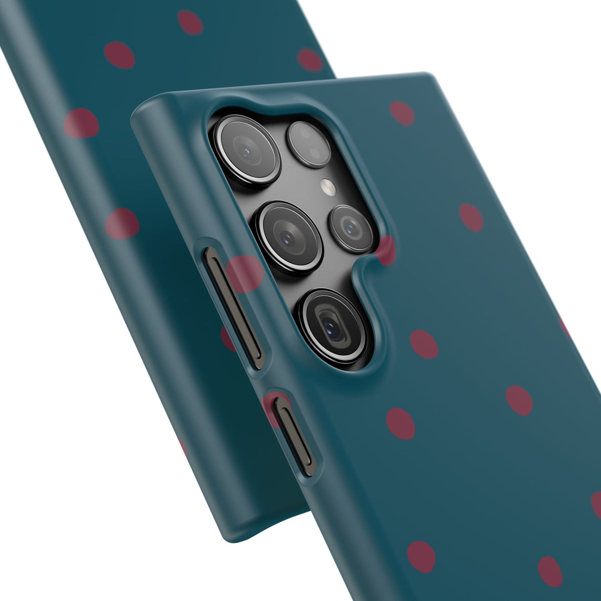 Teal & Burgundy Polka Dot Snap Phone Case