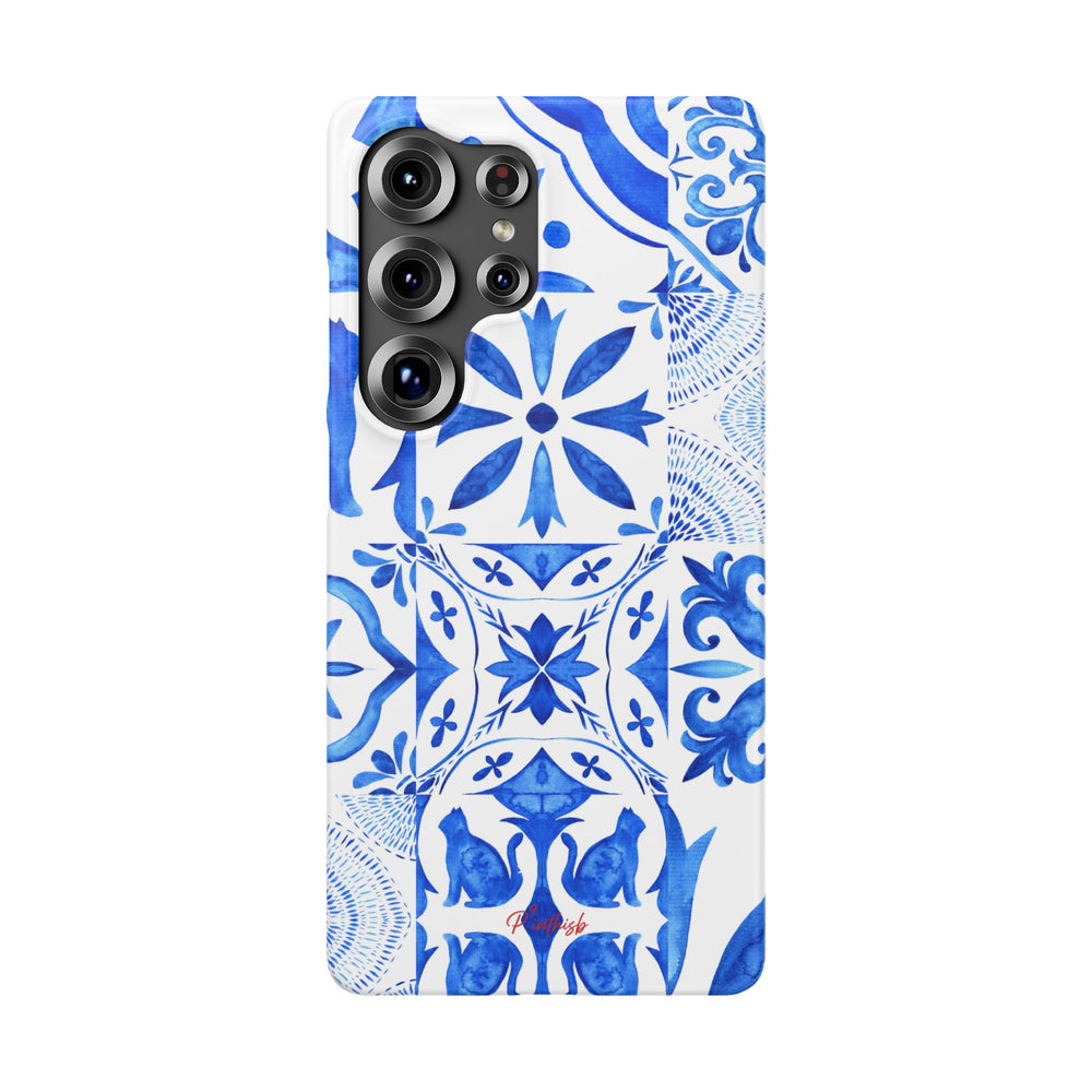 Blue Tile Pattern Snap Phone Case