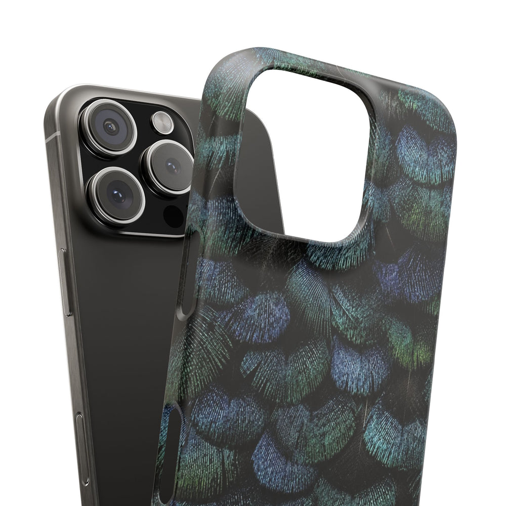 Iridescent Feather Snap Case