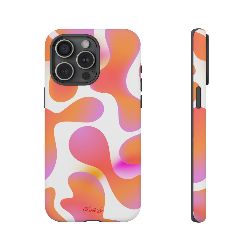 Abstract Orange Pink Camouflage Tough Phone Case
