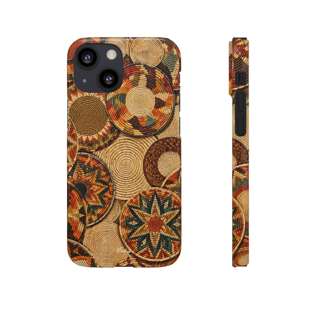 Bohemian Woven Basket Pattern Snap Case