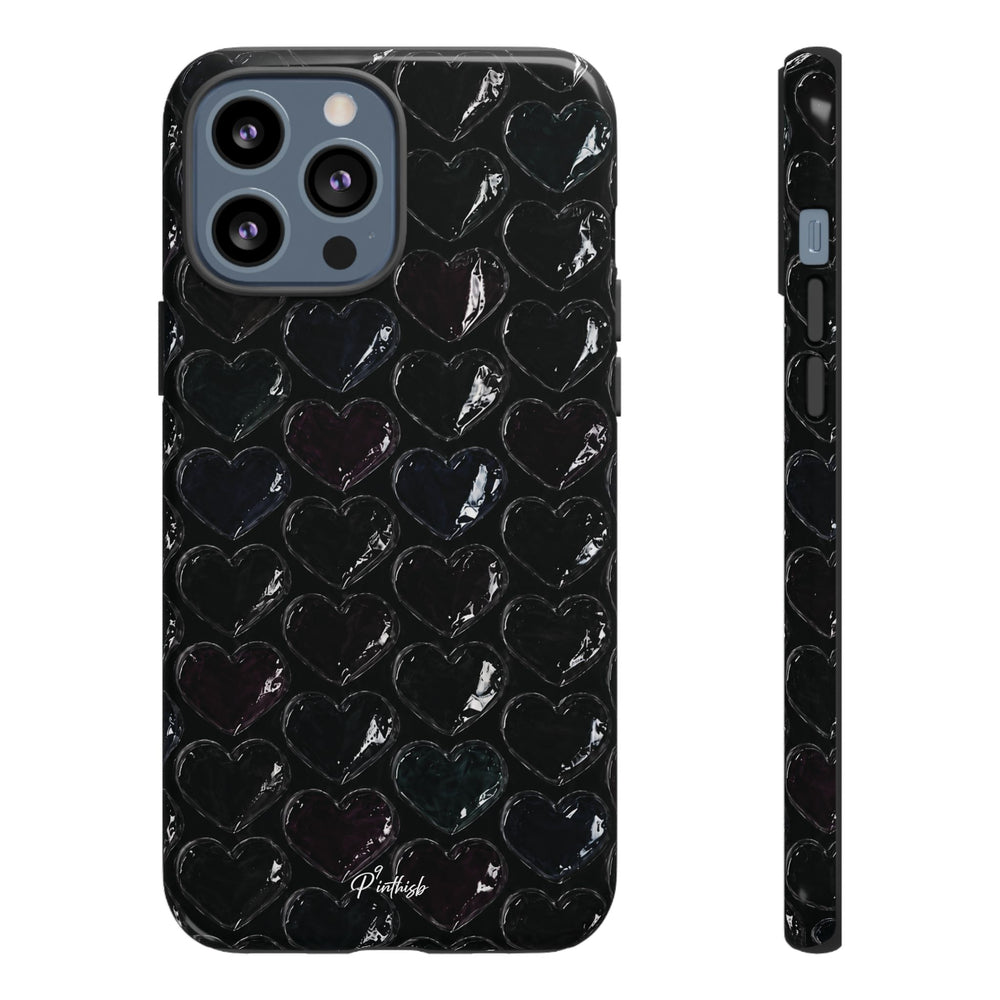 Black Pop Hearts Tough Case
