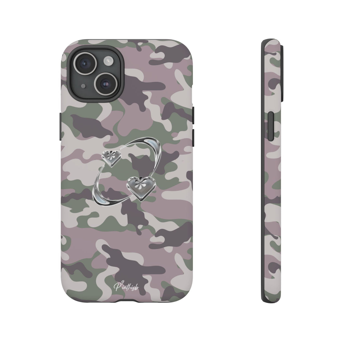 Camouflage Heart Tough Phone Case