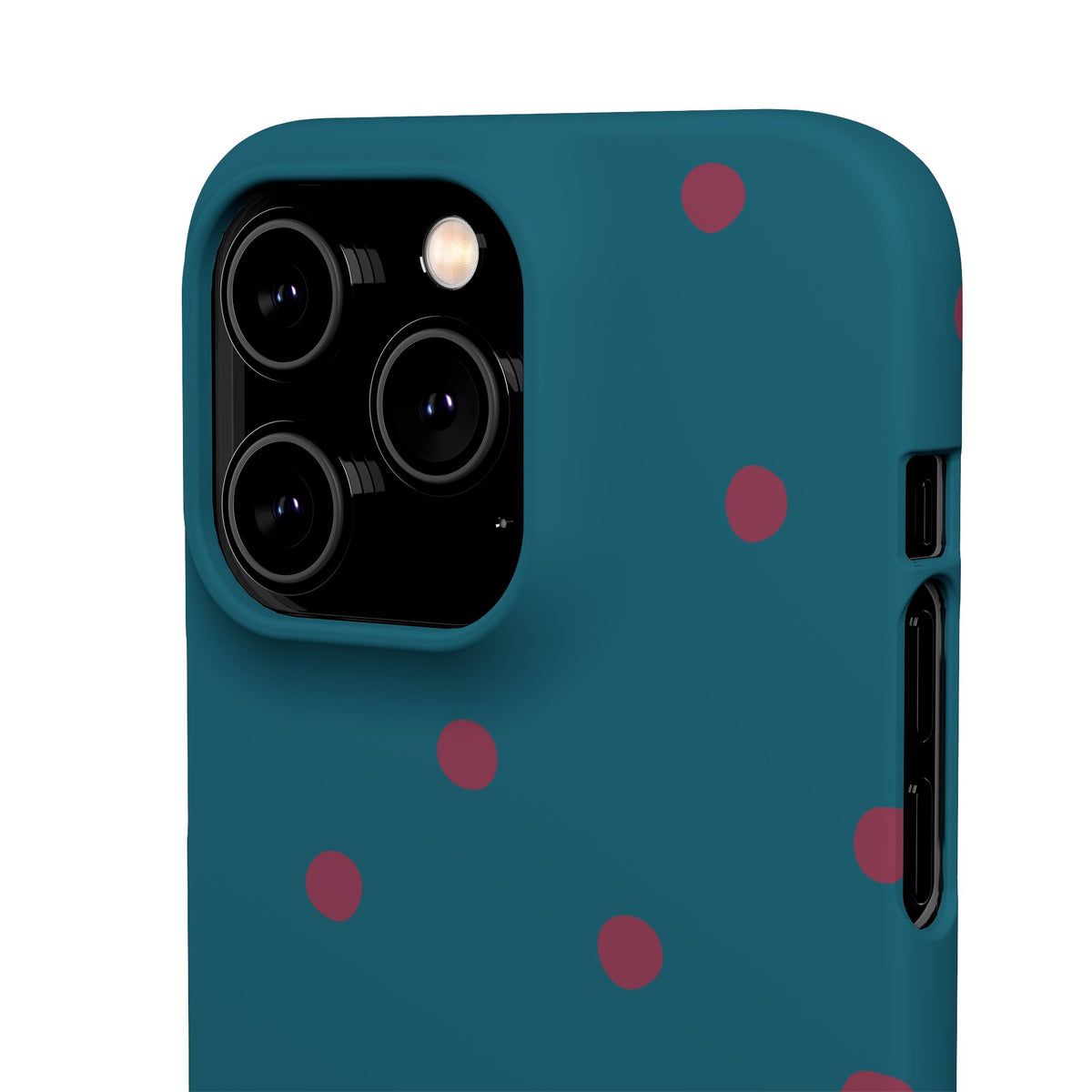 Teal & Burgundy Polka Dot Snap Phone Case