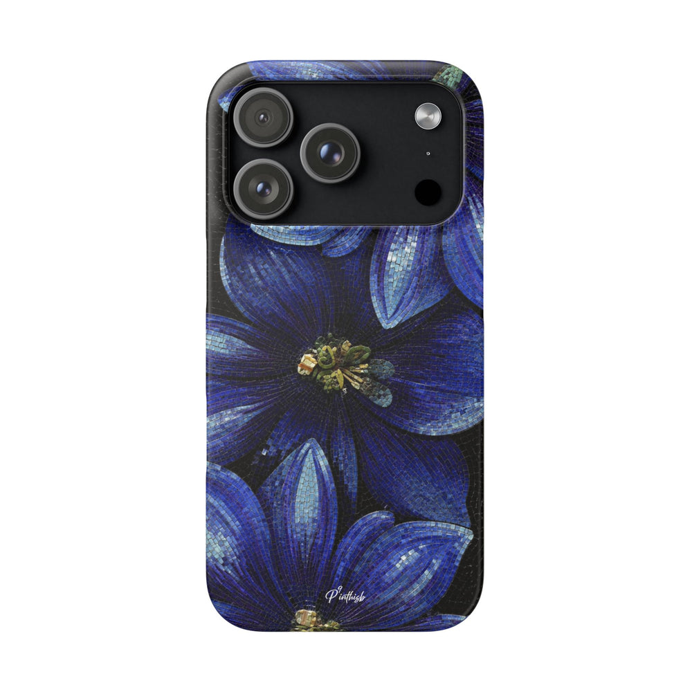 Blue Floral Snap Case