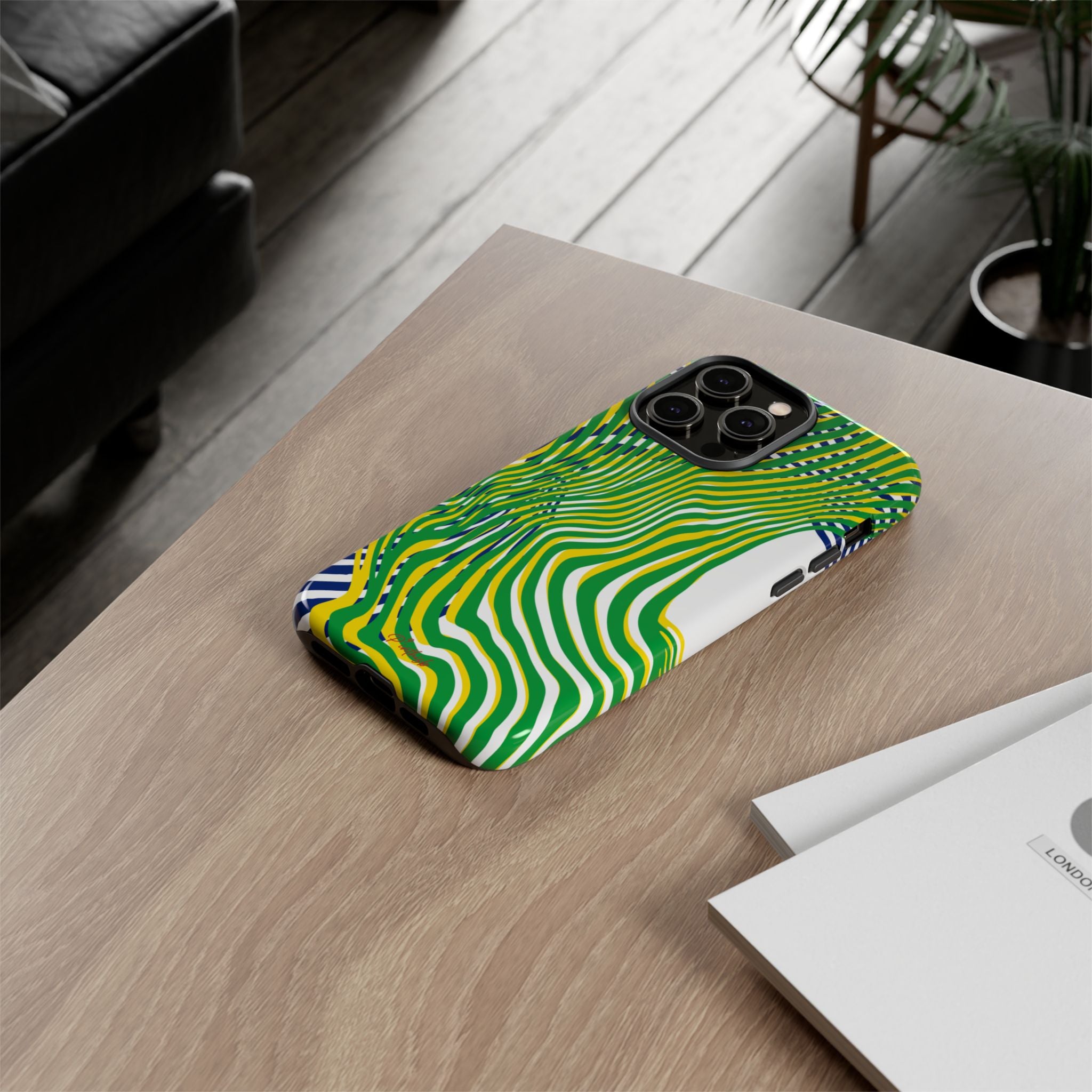 Abstract Green Wave Phone Case