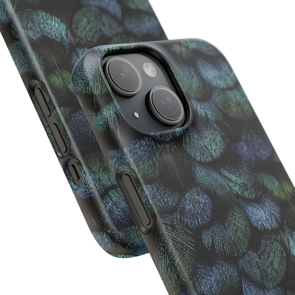 Iridescent Feather Snap Case