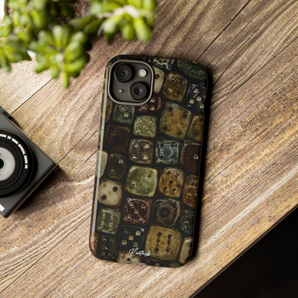 Vintage Dice Tile Phone Case