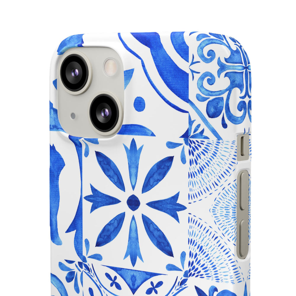 Blue Tile Pattern Snap Phone Case